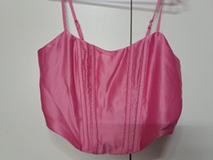 Adult Female Costumes to Hire - Light Pink Crop Top - SMALL